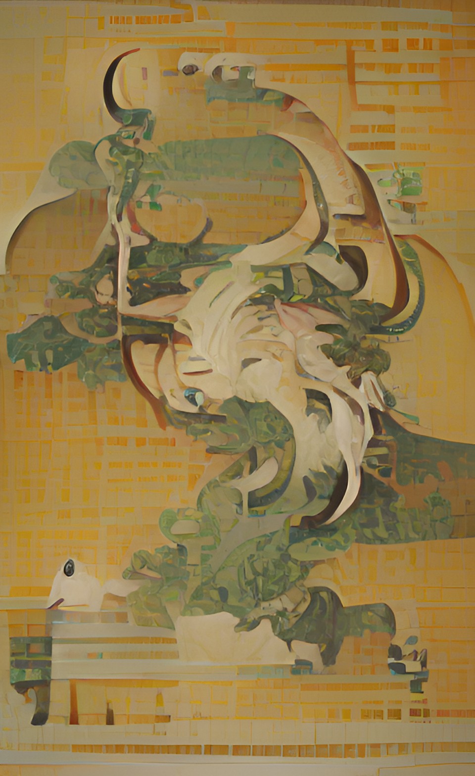 Imagen digital estilo oriental generada a partir de texto con inteligencia artificial, que representa el signo zodiacal de Acuario.