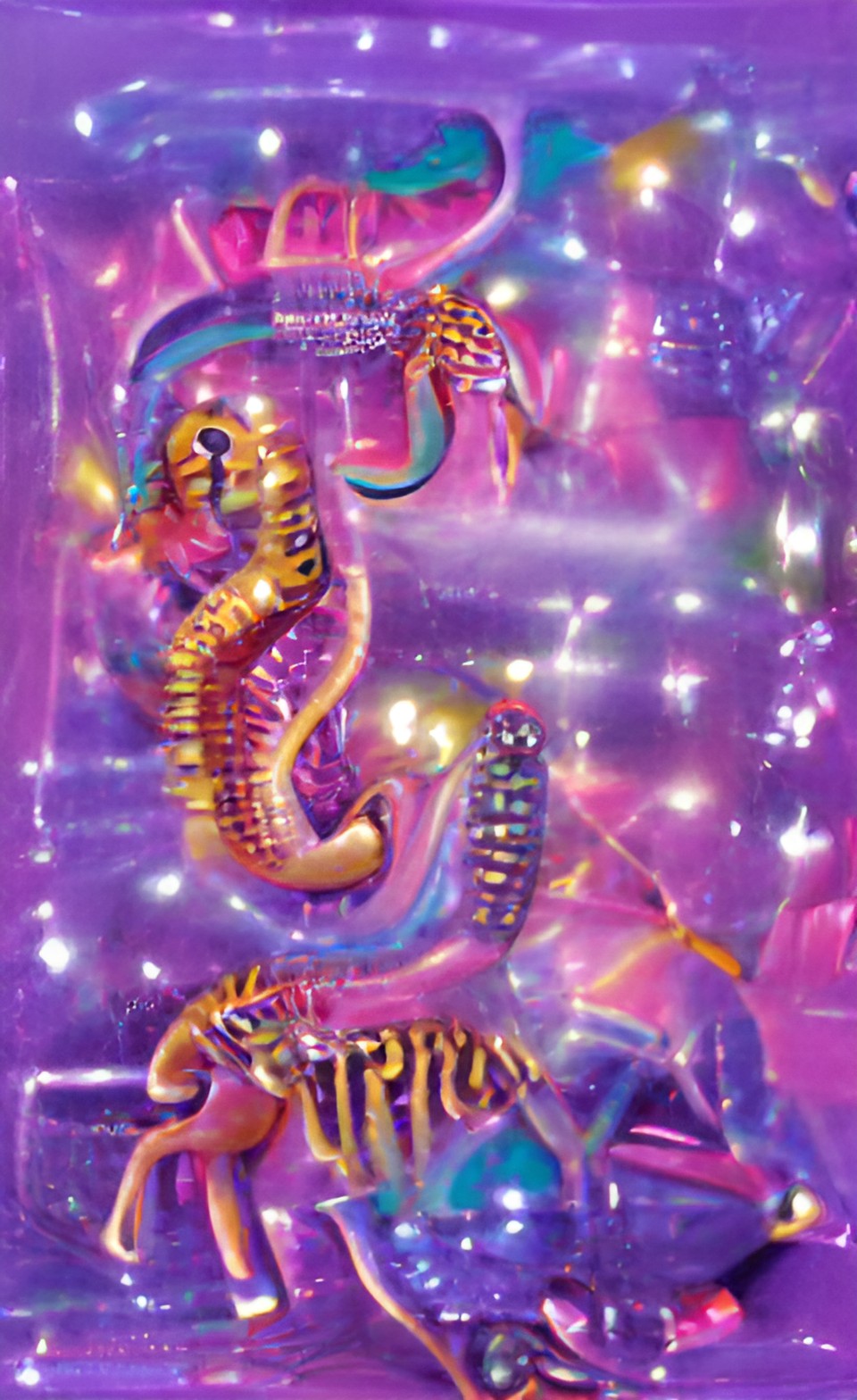 Imagen digital estilo psicodélico generada a partir de texto con inteligencia artificial, que representa el signo zodiacal de Escorpio.