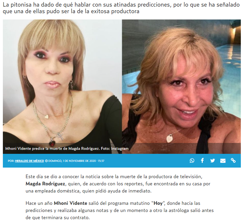 Mhoni Vidente y Magda Rodríguez | maldicion | esoterismo espectaculos | predicciones | televisión mexicana / Mhoni Vidente and Magda Rodríguez | curse | esoteric entertainment | predictions | Mexican television