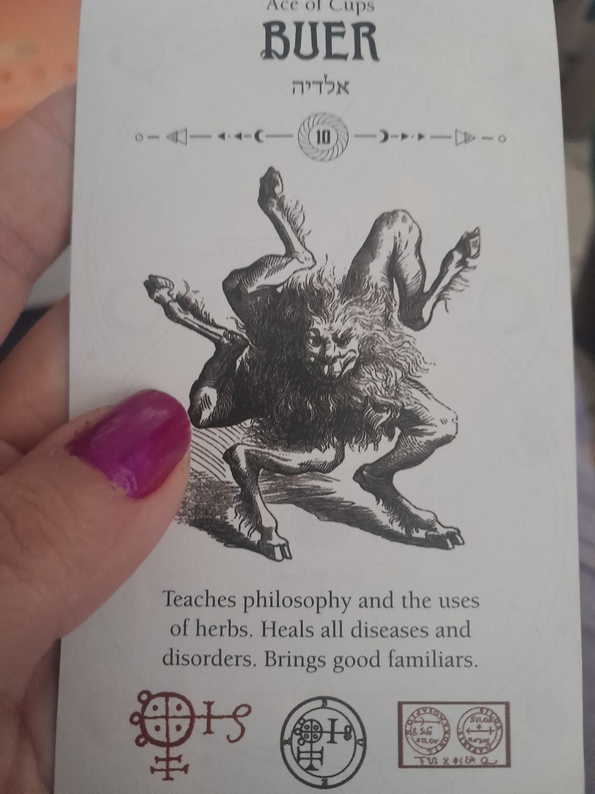 Buer, demonio Presidente del Ars Goetia. Goecia Demon Buer